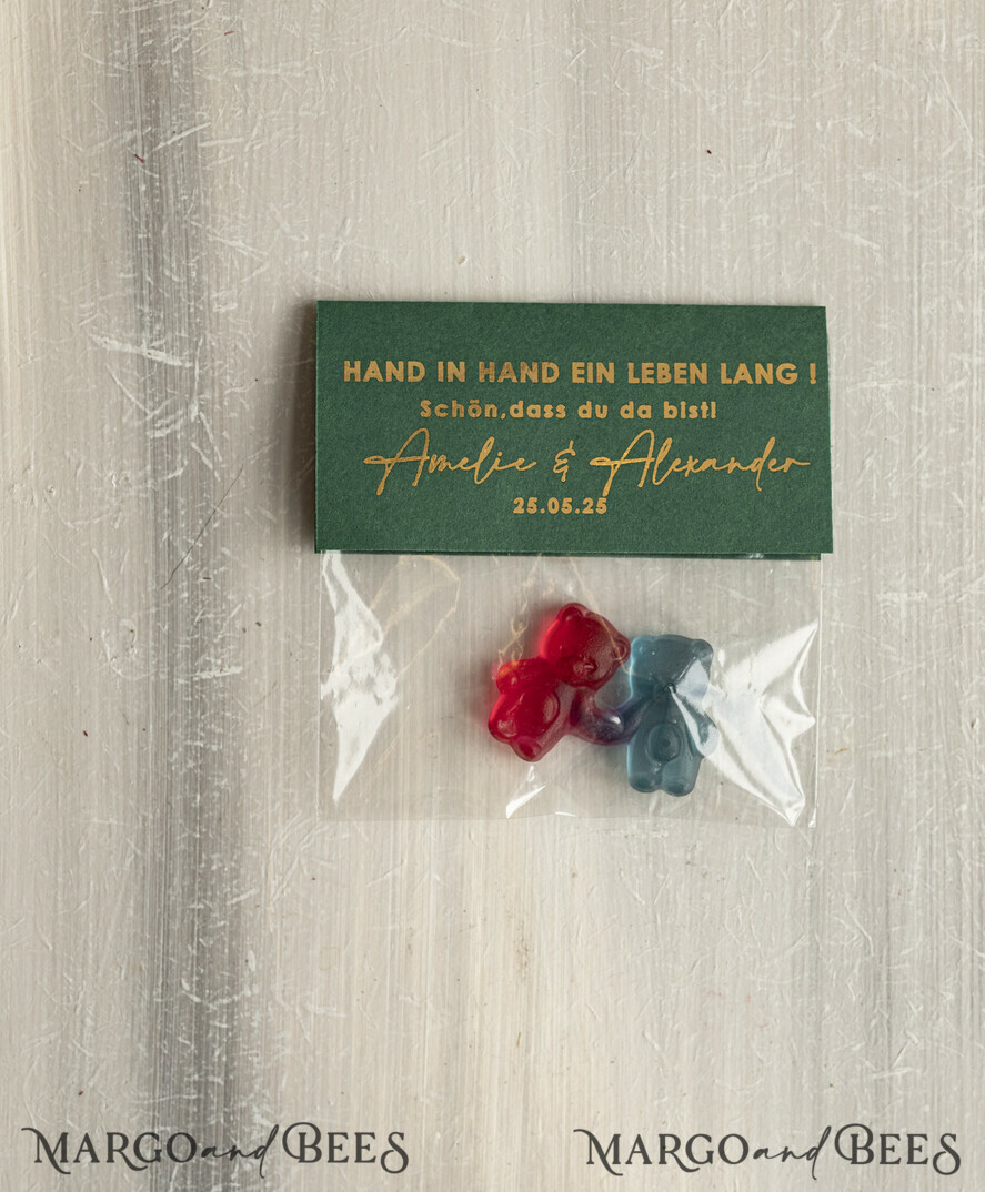 WEDDING FAVORS gastgeschenke hochzeit GastgeschenkeHochzeit Bärchen-Pärchen Gastgeschenke Hochzeit Gummibärchen Hand-in-hand-ein-laben-lang