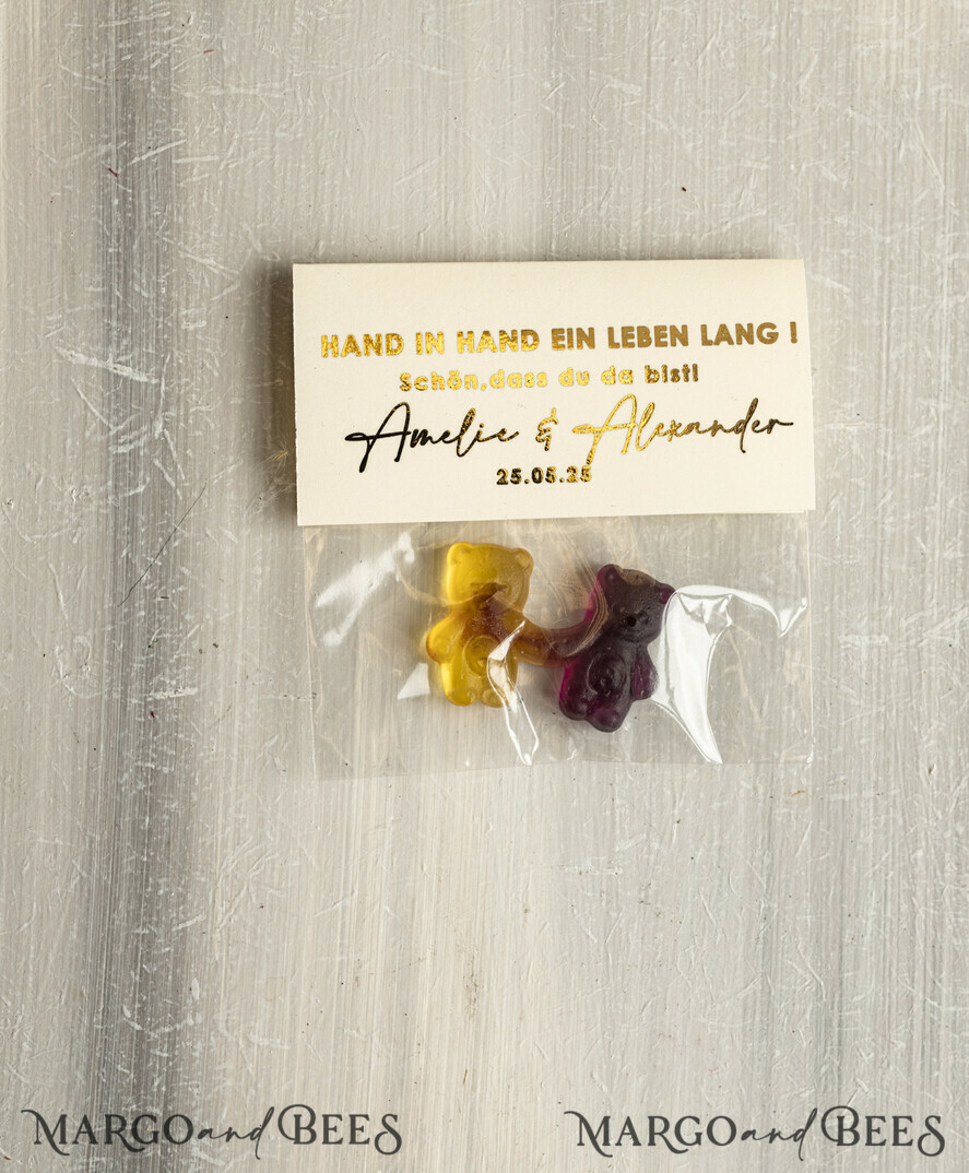 WEDDING FAVORS gastgeschenke hochzeit GastgeschenkeHochzeit Bärchen-Pärchen Gastgeschenke Hochzeit Gummibärchen Hand-in-hand-ein-laben-lang