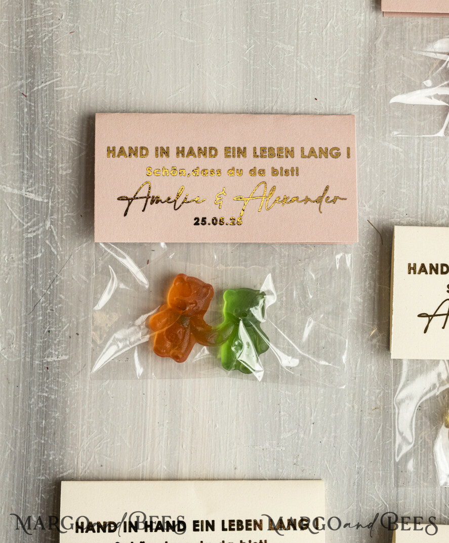 WEDDING FAVORS gastgeschenke hochzeit GastgeschenkeHochzeit Bärchen-Pärchen Gastgeschenke Hochzeit Gummibärchen Hand-in-hand-ein-laben-lang