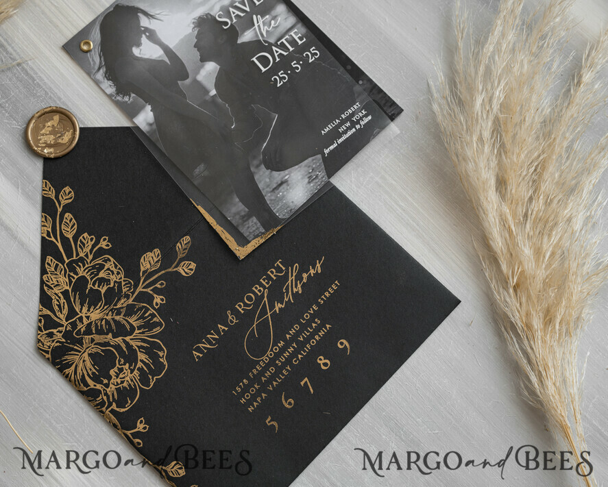 SAVE THE DATES photo vellum plexi Pink Gold Marble Save the Date Cards with Photo, Vellum Save Our Dates with Photo Gold Foil Calendar Cards