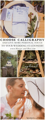 PLACE CARDS / TABLE CARDS calligraphy Romantic Deckle-Edge Blueberry Wedding Place Cards, Elegant Purple Wedding Name Tags For Your Wedding Tables, Modern Floral Graphic Place Cards, Editable Text8