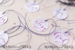 PLACE CARDS / TABLE CARDS calligraphy Romantic Round Wedding Place Cards, Elegant Name Tags, Minimalistic White Place Cards with Calligraphy Design, Modern Name Tag For Wedding Tables, Editable Text22