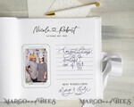WEDDING GUEST BOOKS Instax Instant Photo Book Pure White Gold Acrylic Wedding Guest Book Personalised and sign set, Velvet white Instant Photo Book Boho Elegant Instax Wedding Photo Guestbook19