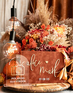 WEDDING GUEST BOOKS Instax Instant Photo Book Fall Terracotta Gold Acrylic Wedding Guest Book Personalised and sign set, Velvet Rust Instant Photo Book Boho Elegant Instax Wedding Photo Guestbook14