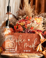 WEDDING GUEST BOOKS Instax Instant Photo Book Fall Terracotta Gold Acrylic Wedding Guest Book Personalised and sign set, Velvet Rust Instant Photo Book Boho Elegant Instax Wedding Photo Guestbook14