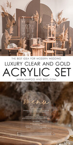 TABLE DECOR SIGNS Acrylic table decor Numbers Acrylic Arch Table menu, Clear Acrylic and gold Sign, Gold Plexi Table Numbers, Luxury Wedding Table Decor, Wedding Signage Golden table numbers, editable text 24