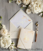 WEDDING VOWS Acrylic Clear Gold Personalized Wedding vows card4