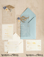 SAMPLING SERVICE samples sample Blush Pink Clear real flowers Wedding Invitations, Elegant Garden  pampass gras Wedding Cards, Velvet  transparent  Wedding Invites,  Wedding Invitation Suite13