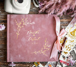 WEDDING GUEST BOOKS Velvet Instax Guestbook Elegant Blush Pink Instax velvet Wedding GuestBook Gold, Large Instant Wedding Guest Book, Polaroid velvet Guestbook Pink Golden wedding8