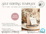 TEMPLETT wedding stationery Boho Favor Tag Template, Rustic Favor Tag Template, Editable Thank You Tag, Printable Wedding Gift Tags, Party Tags, Wboho105