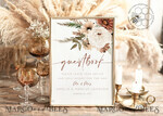 TEMPLETT wedding signs Boho Guestbook Wedding Sign template, Instant download Rustic Wedding Guest book Sign, Guestbook  Printable, Minimalist  Sign, WBoho105