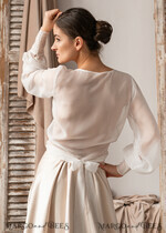 BRIDE bolero, robes, garter LACE WEDDING BOLERO Ivory Silk Wedding bolero long sleeve, Shrug Women Wedding, Bridal Modest Coverup, Boho Blouse for Bride, Bridal Lace Blouse, dress capalet15