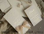 WEDDING INVITATIONS embossed invites  Bespoke Embossed Blind Ivory Gold Wedding Invitation, Golden Ecru deboss Floral Wedding Invitation, Modern Garden Debossed Invitation suite, Cotton paper wedding invitation suite, Wedding Invitations golden27
