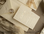 WEDDING INVITATIONS embossed invites  Bespoke Embossed Blind Ivory Gold Wedding Invitation, Golden Ecru deboss Floral Wedding Invitation, Modern Garden Debossed Invitation suite, Cotton paper wedding invitation suite, Wedding Invitations golden27
