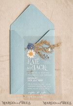 WEDDING INVITATIONS plexi acrylic mirror Dusty Blue  Clear real flowers Wedding Invitations, Elegant Garden  pampass gras Wedding Cards, Velvet  transparent  Wedding Invites,  Wedding Invitation Suite12
