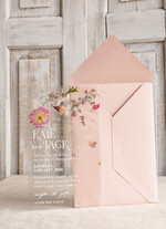 WEDDING INVITATIONS plexi acrylic mirror Blush Pink Clear real flowers Wedding Invitations, Elegant Garden  pampass gras Wedding Cards, Velvet  transparent  Wedding Invites,  Wedding Invitation Suite18