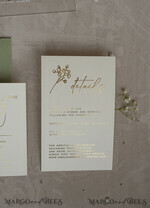 WEDDING INVITATIONS plexi acrylic mirror Sage Green Frozen Transparent Baby Breath Wedding Invitations, Elegant Garden Gypsophila Wedding Cards, Greenery Acrylic  Wedding Invites, Clear Plexi Wedding Invitation Suite15