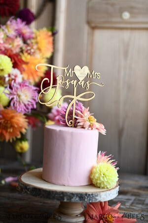  gold topper, golden cake topper