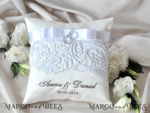 RING BEARER BOXES & PILLOWS Klassische Ringkissen Personalisierte Ringbox für Eheringe, Vintage Ringkissen • Individuelles Ringträgerkissen • Boho Glam Ringträger