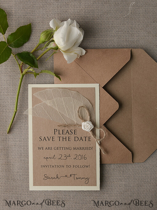 SAVE THE DATES rustic vintage