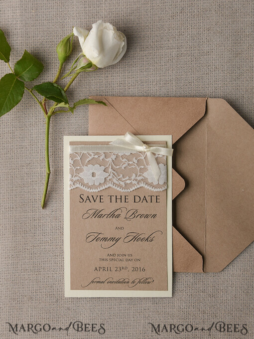 SAVE THE DATES rustic vintage