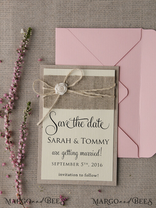 SAVE THE DATES rustic eco friendly
