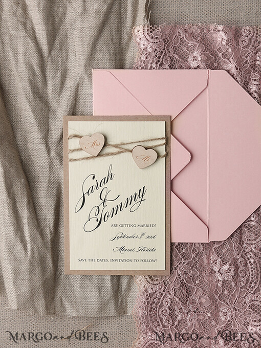 SAVE THE DATES rustic vintage