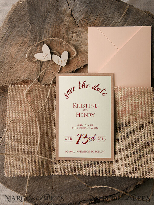 SAVE THE DATES rustic rustic