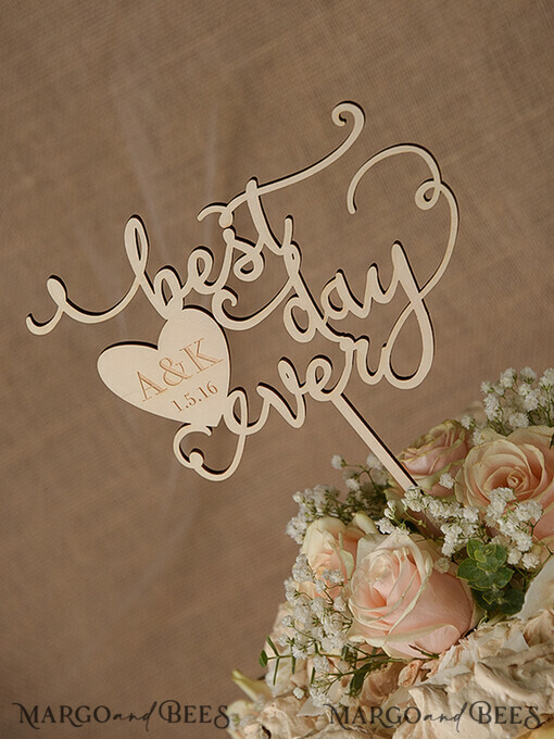 CAKE TOPPER RUSTIC topper, wooden