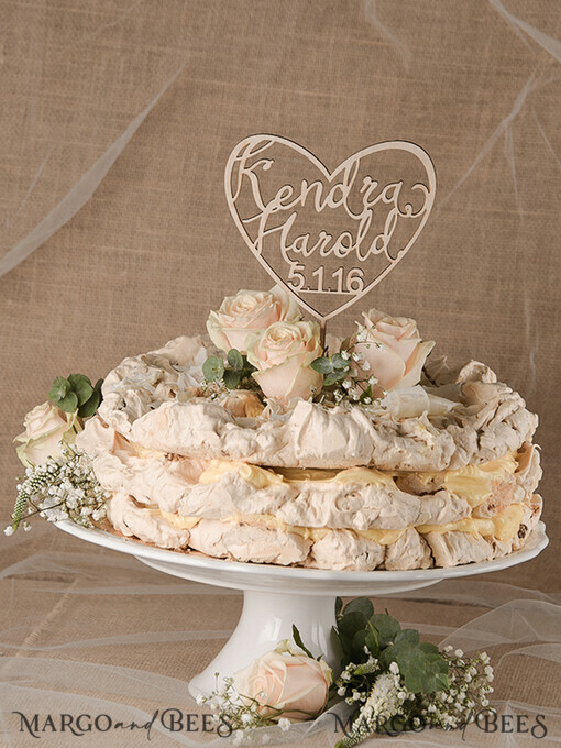CAKE TOPPER RUSTIC topper, wooden