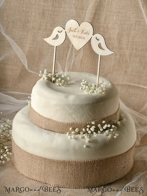 CAKE TOPPER RUSTIC topper, wooden