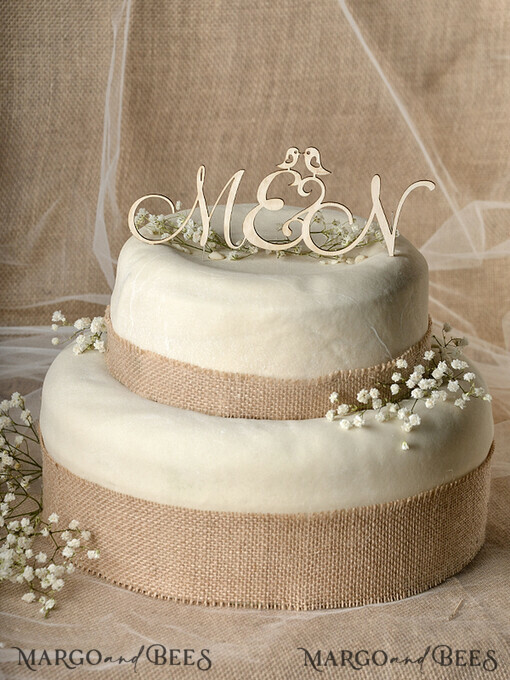 CAKE TOPPER RUSTIC wedding cake topper, rustic