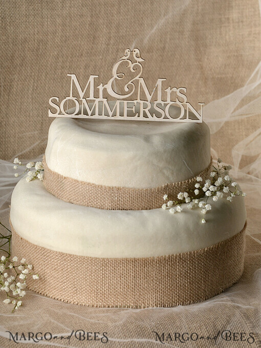 CAKE TOPPER RUSTIC wedding cake topper, vintage