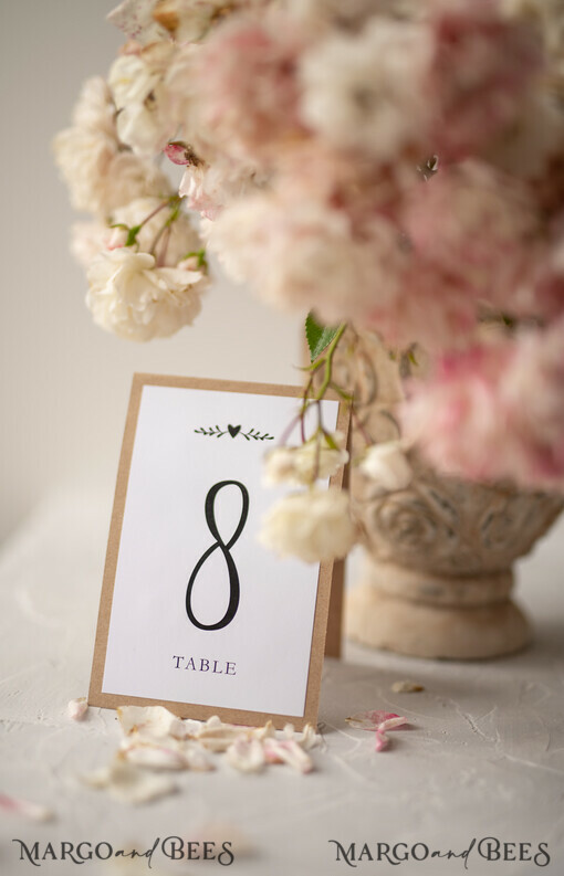 TABLE DECOR SIGNS Wood Eco Rustic Table numbers White Rustic Wedding Table Numbers, Simple Barn Wedding Table Cards, Eco Romantic Personalized Cards, Elegant Brown Wedding Table Décor, Handmade Table Numbers