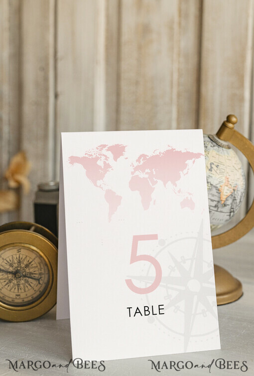 TABLE DECOR SIGNS Beach/marine/ Destionation Wedding Theme Travel Passport Wedding Table Number – Luxury Tent Card, ivory wedding stationery, tent table numbers