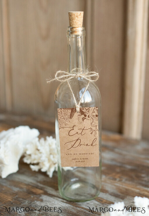 DRINKS LABELS BEACH Wedding drink labels beach destination theme