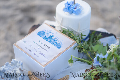 CAKE BOX beach customised favour Boxes