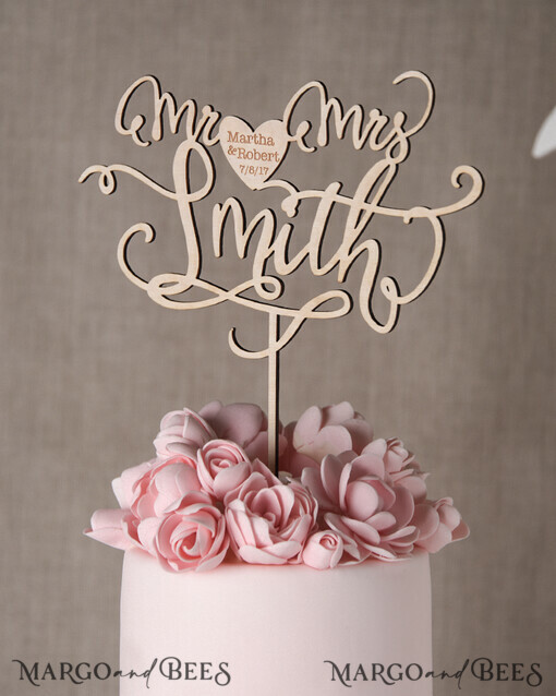 CAKE TOPPER wood wedding cake topper, lasercut wooden cake topper