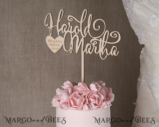 CAKE TOPPER wood topper, wooden cake topper