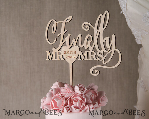CAKE TOPPER wood wedding cake topper, lasercut wooden cake topper