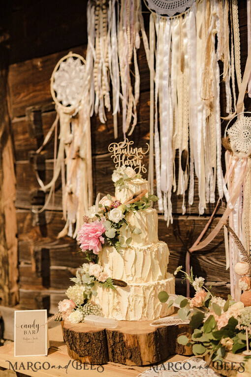 CAKE TOPPER wood cake topper, wooden cake topper