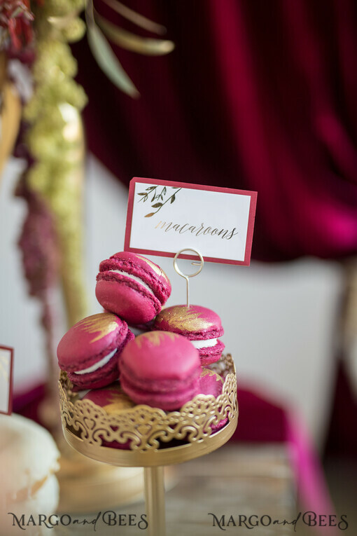 PLACE CARDS / TABLE CARDS Luxus Premium Glitzer/ Gold/ Silber/ Roségold Burgunder Hochzeit Platzkarten, Weiße Karten mit Goldfolien-Druck, Romantische Hochzeitsnamensschilder, Marsala Hochzeitsbriefpapier, Luxus echte Goldfolien Hochzeit Platzkarte