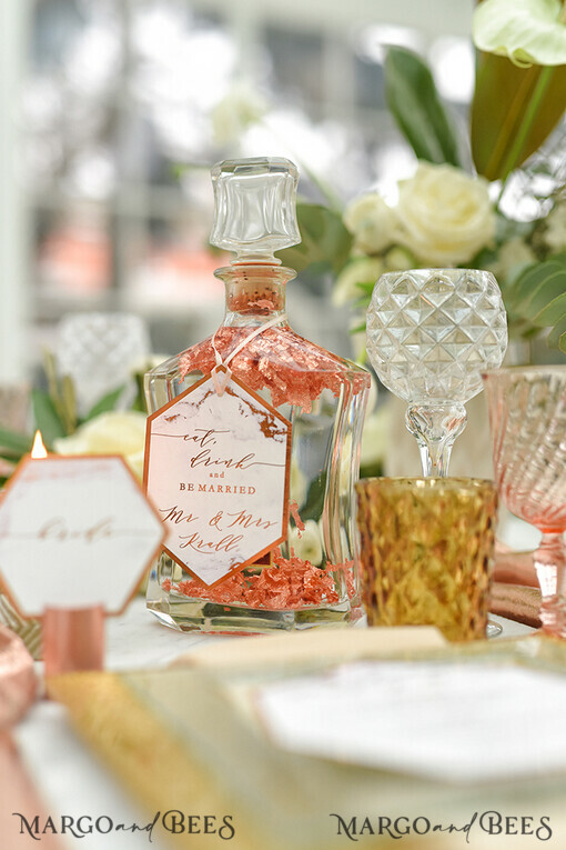 DRINKS LABELS glitter wine label