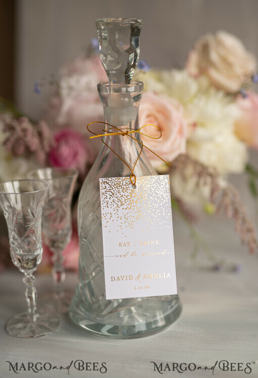 DRINKS LABELS glitter prosecco label