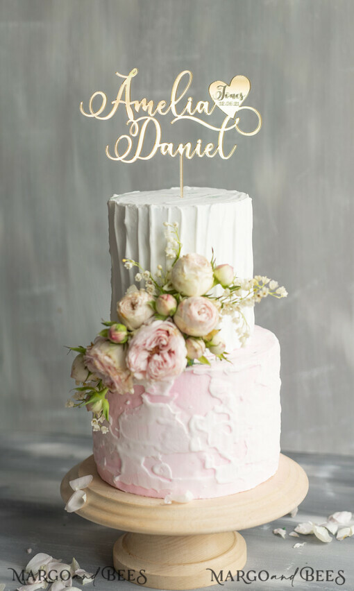 CAKE TOPPER gold topper, golden cake topper