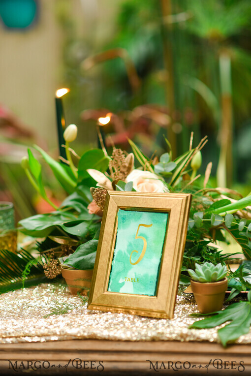 TABLE DECOR SIGNS watercolor Greenery Wedding Table Cards, Green Watercolor Wedding Signage, Wedding Table Numbers, Editable Wording, Table Decor Wedding, Botanic Personalised Table Numbers