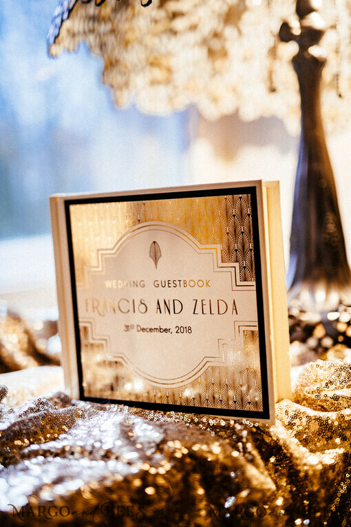WEDDING GUEST BOOKS Luxury Glamour PhotoAlbum Luxory Glamour Instant Photo Book Gold Glam Instax Wedding Photo Guestbook