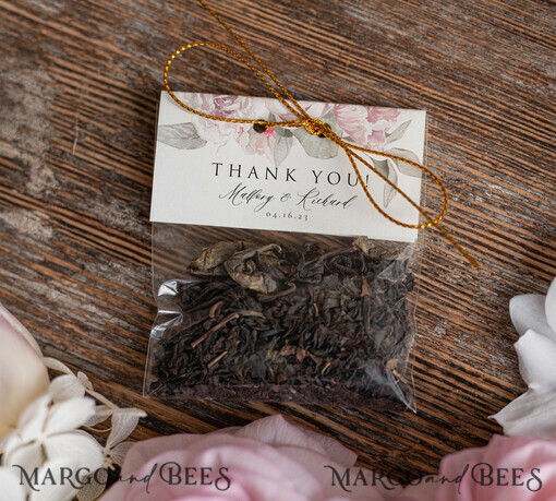 WEDDING FAVORS Wedding Favor Tea Bags  wedding favor ideas, Personalized Tea Bags, wedding favor ideas, tea coffee bags, Elegant wedding favor cards, Thank You Tea Bags, 