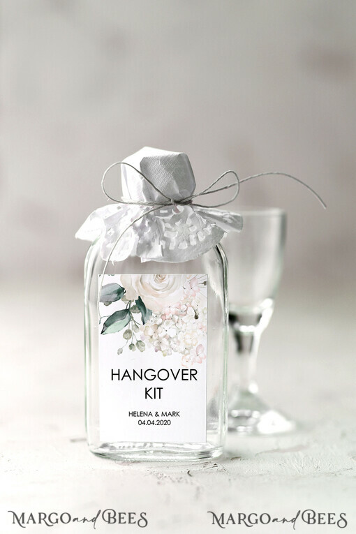 WEDDING FAVORS wedding hangover kits cute wedding favor cards, hangover kit bottle