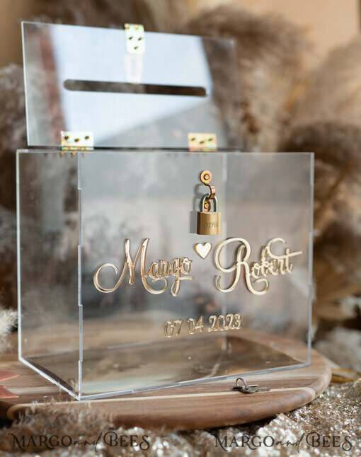  CARD BOXES acrylic Cards box Elegant Clear wedding wishing well acrylic card box with Lock, Personalized Wedding Card Box, Clear Card Box, Wedding Card Box with Lid, Wedding Money Box, Wedding Card Holder 